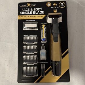Face & Body Single Blade Trimmer in Black & Gold